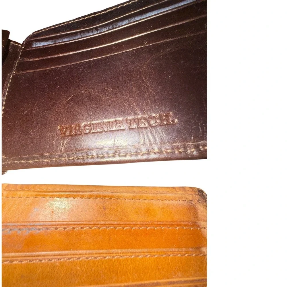 Men's Leather Wallet Bundle | Virginia‎ Tech Hokies Trifold & RVCA Bifold